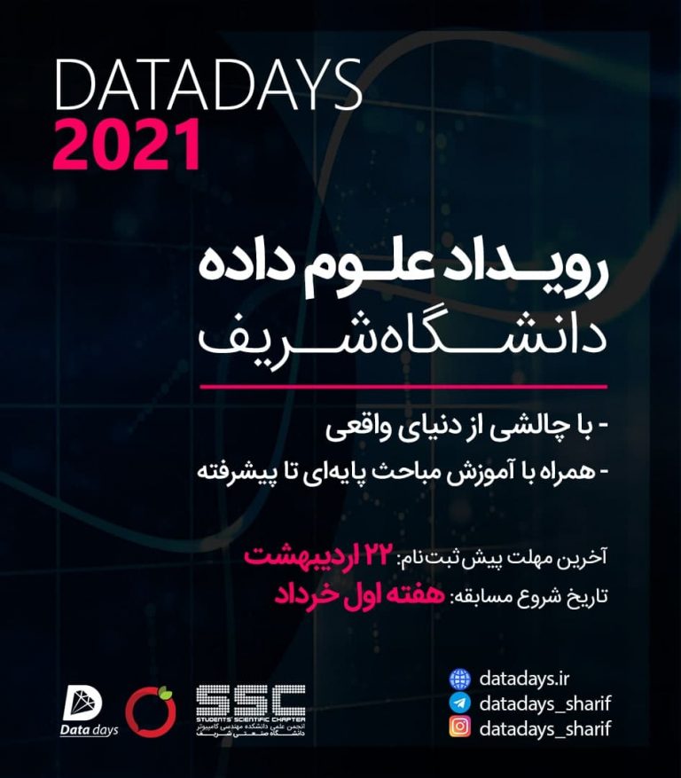 آغاز پیش‌ ثبت‌نام رویداد داده‌کاوی دانشگاه شریف Datadays – اخبار شاخه ...